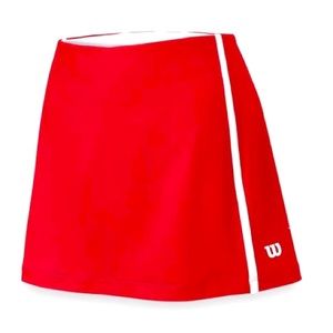 Red Wilson Tennis Skirt